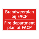 Brandweerplan bij FACP - Fire department plan at FACP