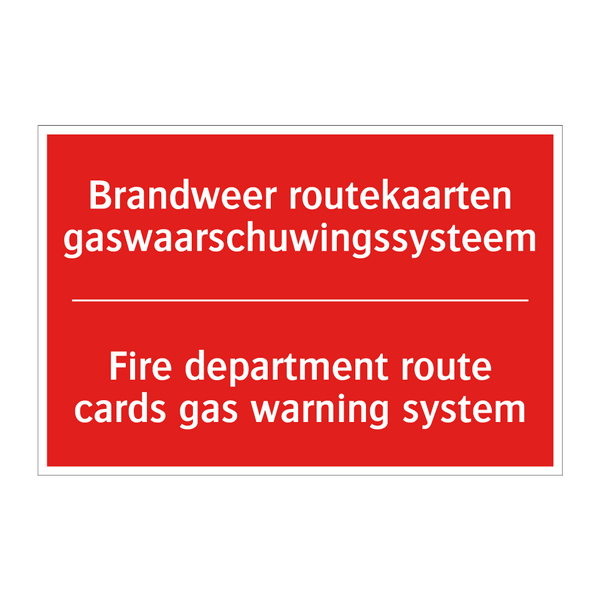 Brandweer routekaarten gaswaarschuwingssysteem /.../ - Fire department route cards gas warning /.../