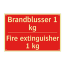 Brandblusser 1 kg - Fire extinguisher 1 kg