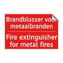 Brandblusser voor metaalbranden - Fire extinguisher for metal fires