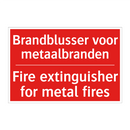 Brandblusser voor metaalbranden - Fire extinguisher for metal fires