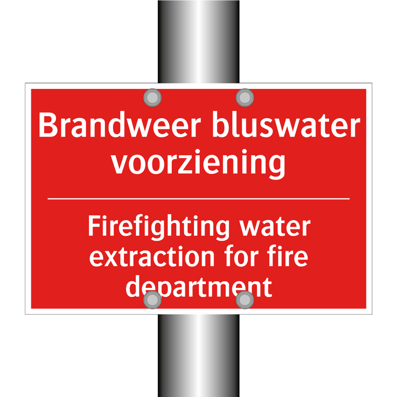 Brandweer bluswater voorziening - Firefighting water extraction for fire department /.../