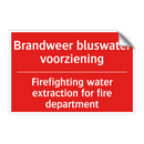 Brandweer bluswater voorziening - Firefighting water extraction for fire department /.../