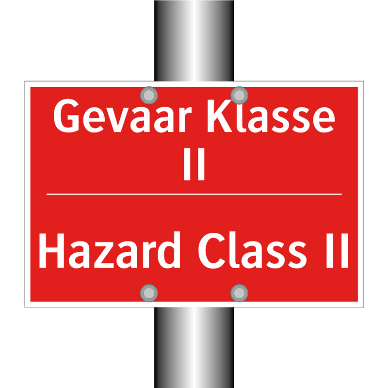 Gevaar Klasse II - Hazard Class II