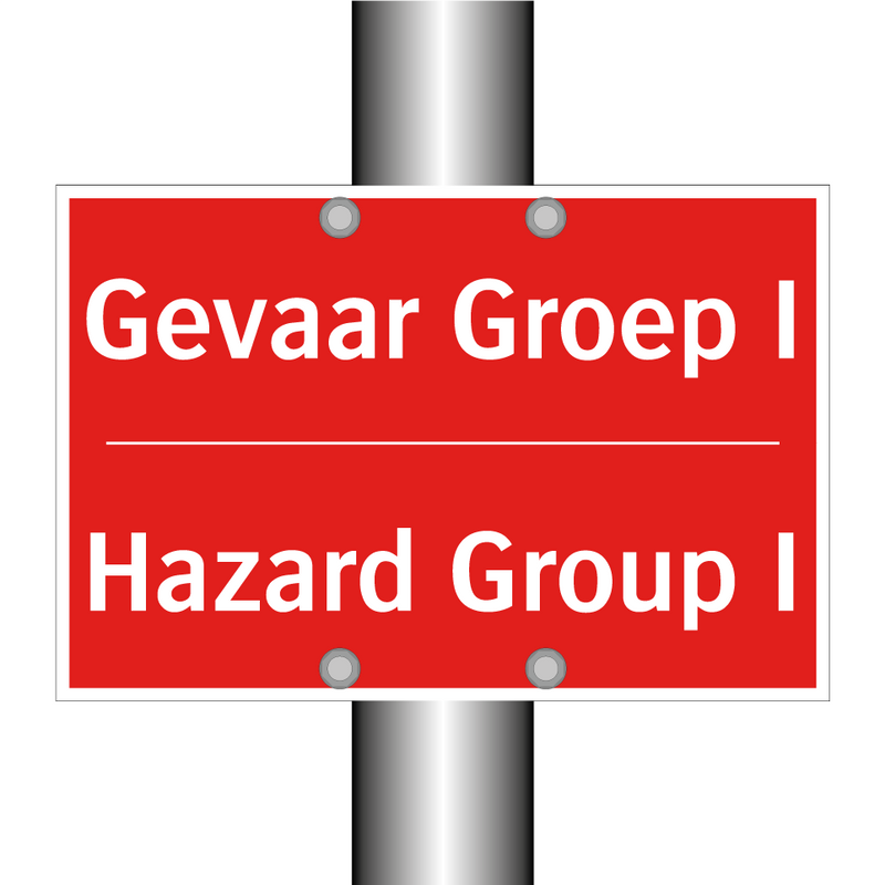 Gevaar Groep I - Hazard Group I