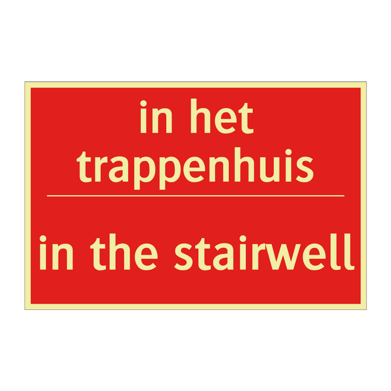 in het trappenhuis - in the stairwell