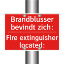Brandblusser bevindt zich: - Fire extinguisher located: