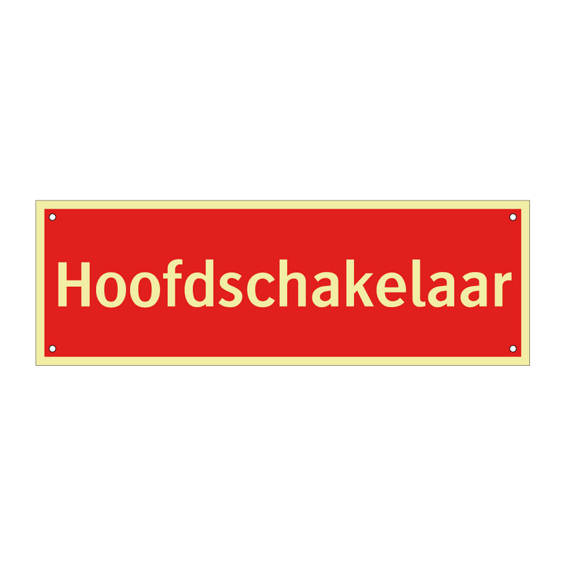 Hoofdschakelaar & Hoofdschakelaar & Hoofdschakelaar & Hoofdschakelaar