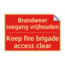 Brandweer toegang vrijhouden - Keep fire brigade access clear