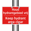Houd hydrantgebied vrij - Keep hydrant area clear