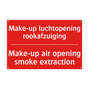 Make-up luchtopening rookafzuiging - Make-up air opening smoke extraction