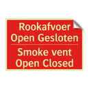 Rookafvoer Open Gesloten - Smoke vent Open Closed
