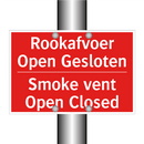 Rookafvoer Open Gesloten - Smoke vent Open Closed