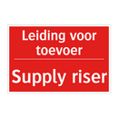 Leiding voor toevoer - Supply riser