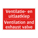 Ventilatie- en uitlaatklep - Ventilation and exhaust valve