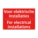 Voor elektrische installaties - For electrical installations