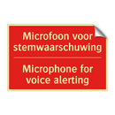 Microfoon voor stemwaarschuwing - Microphone for voice alerting