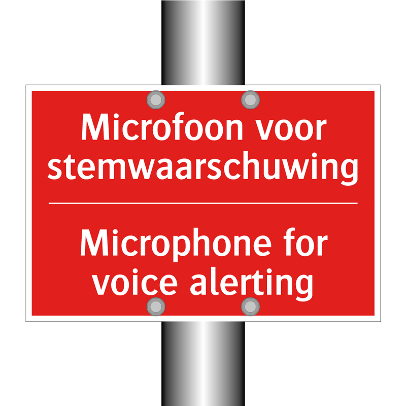 Microfoon voor stemwaarschuwing - Microphone for voice alerting