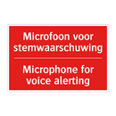 Microfoon voor stemwaarschuwing - Microphone for voice alerting