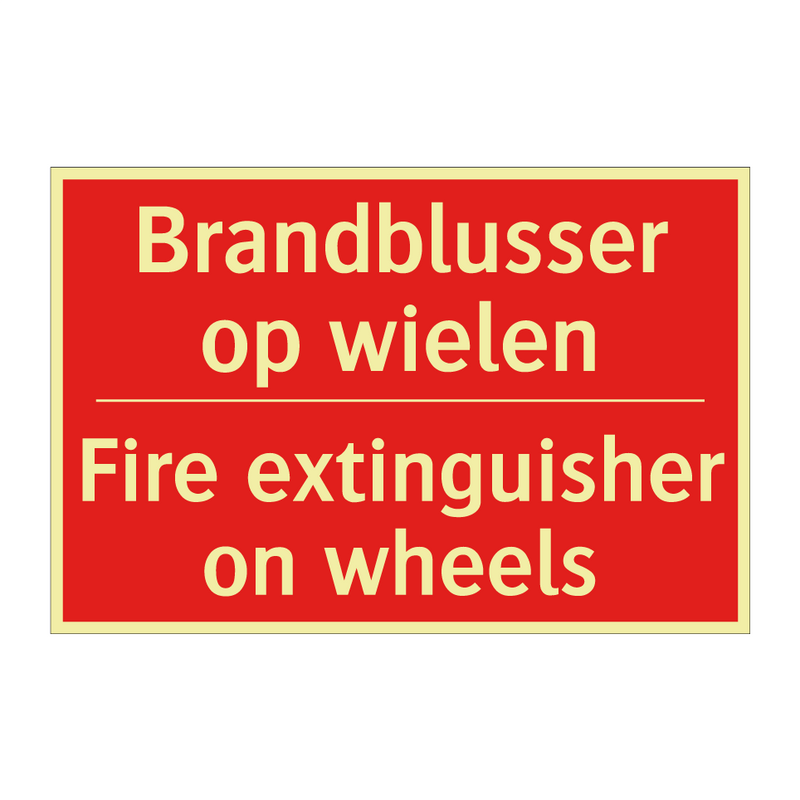 Brandblusser op wielen - Fire extinguisher on wheels