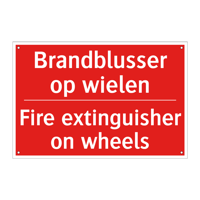 Brandblusser op wielen - Fire extinguisher on wheels