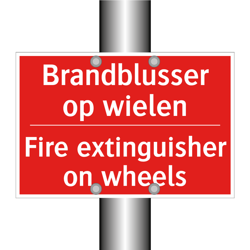 Brandblusser op wielen - Fire extinguisher on wheels