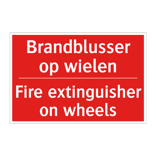 Brandblusser op wielen - Fire extinguisher on wheels