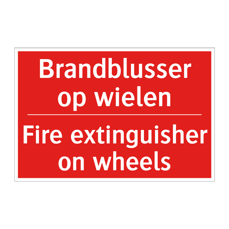 Brandblusser op wielen - Fire extinguisher on wheels