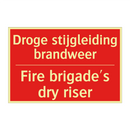 Droge stijgleiding brandweer - Fire brigade's dry riser