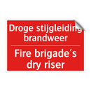 Droge stijgleiding brandweer - Fire brigade's dry riser