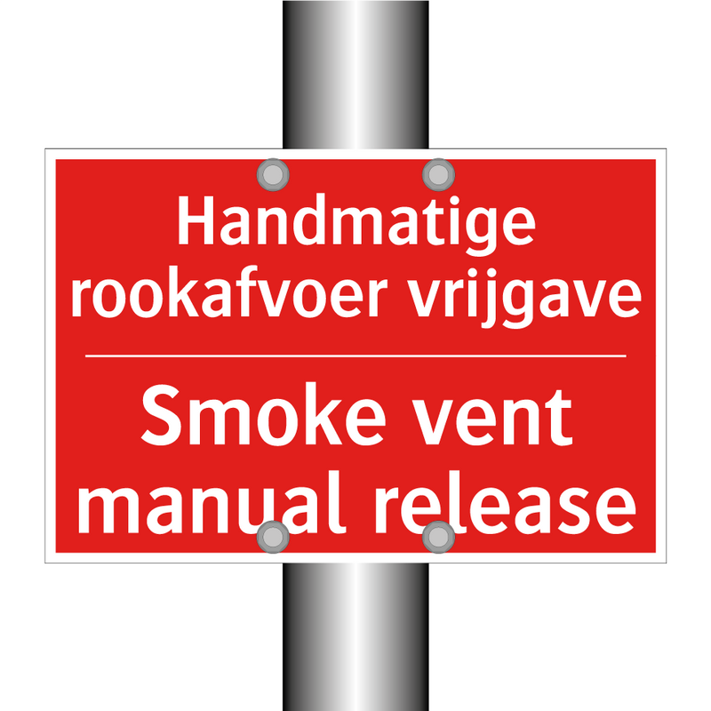 Handmatige rookafvoer vrijgave - Smoke vent manual release