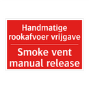 Handmatige rookafvoer vrijgave - Smoke vent manual release