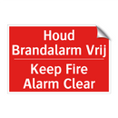 Houd Brandalarm Vrij - Keep Fire Alarm Clear