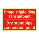 Droge stijgleiding aansluitpunt - Dry standpipe connection point