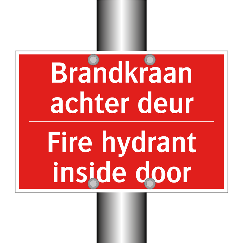 Brandkraan achter deur - Fire hydrant inside door