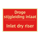 Droge stijgleiding inlaat - Inlet dry riser