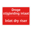 Droge stijgleiding inlaat - Inlet dry riser