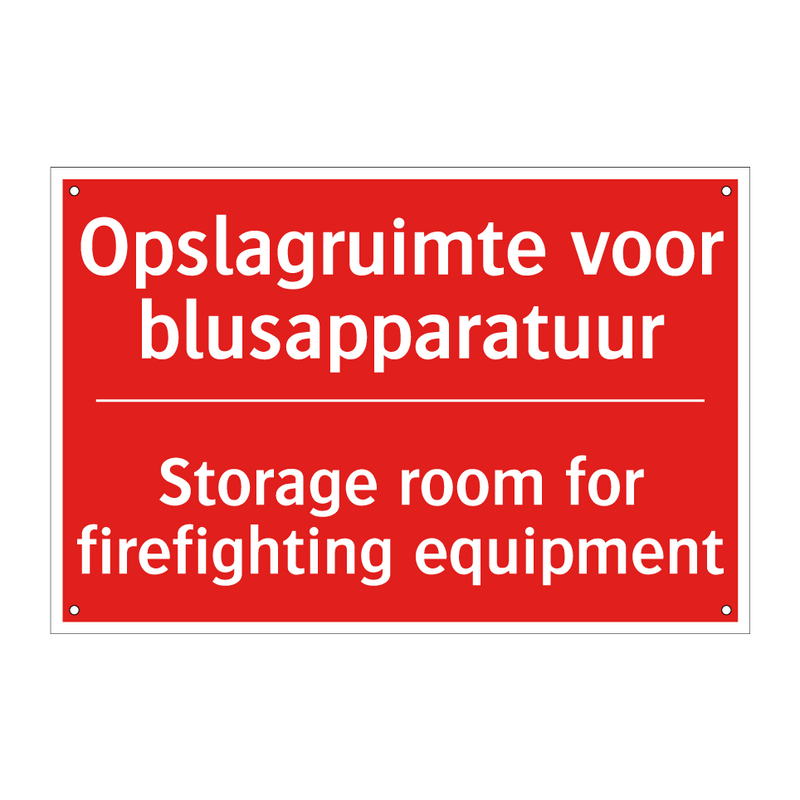 Opslagruimte voor blusapparatuur - Storage room for firefighting equipment