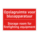 Opslagruimte voor blusapparatuur - Storage room for firefighting equipment