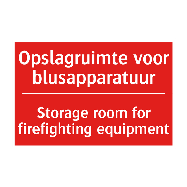 Opslagruimte voor blusapparatuur - Storage room for firefighting equipment