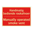 Handmatig bediende rookafvoer - Manually operated smoke vent