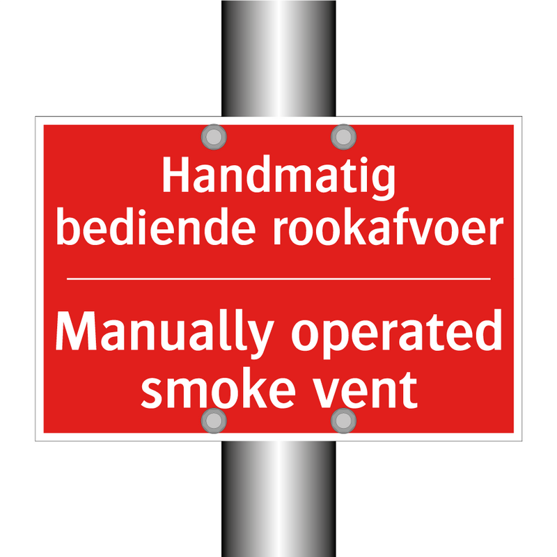 Handmatig bediende rookafvoer - Manually operated smoke vent