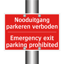 Nooduitgang parkeren verboden - Emergency exit parking prohibited