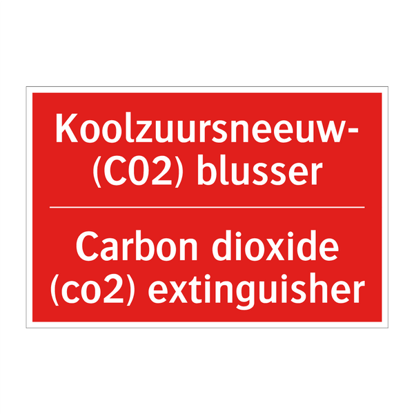 Koolzuursneeuw- (C02) blusser - Carbon dioxide (co2) extinguisher