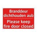 Branddeur dichthouden aub - Please keep fire door closed