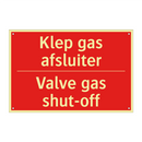 Klep gas afsluiter - Valve gas shut-off
