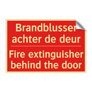 Brandblusser achter de deur - Fire extinguisher behind the door