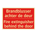 Brandblusser achter de deur - Fire extinguisher behind the door