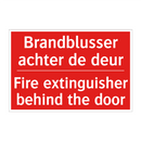 Brandblusser achter de deur - Fire extinguisher behind the door