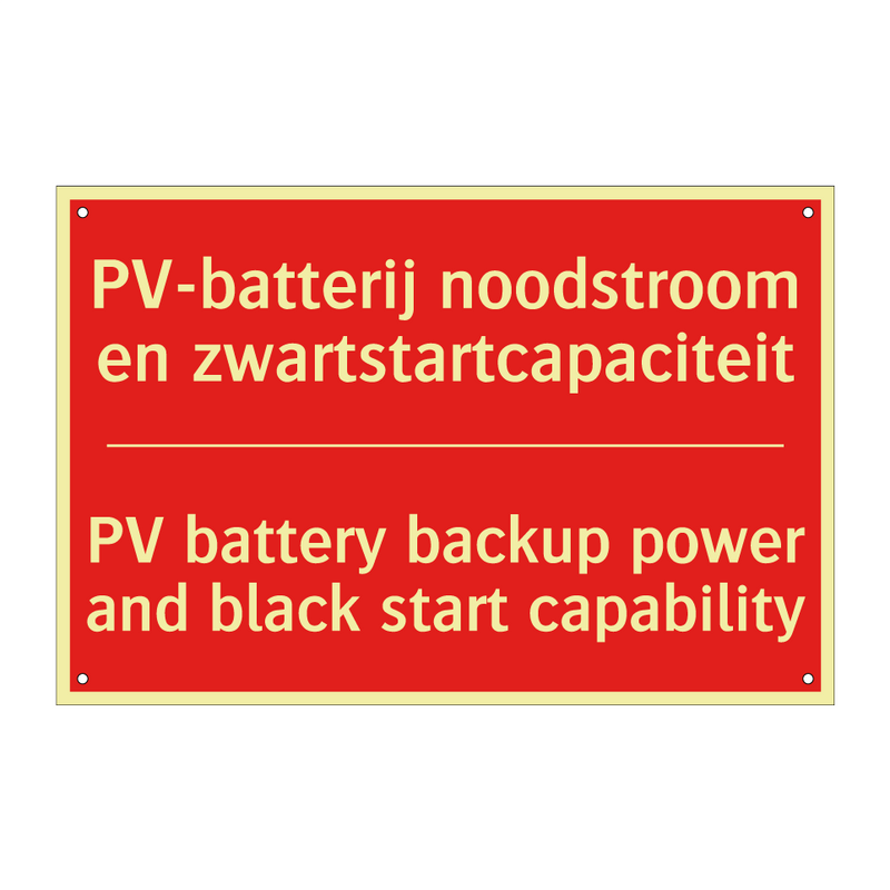PV-batterij noodstroom en zwartstartcapaciteit /.../ - PV battery backup power and black start /.../